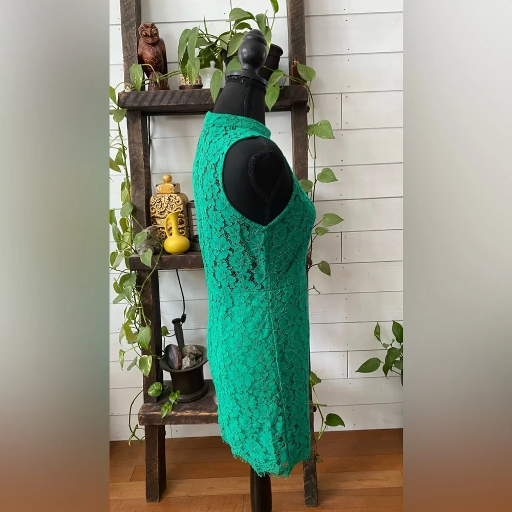 Lulus: Women’s Grass Green Lace Dress Size Medium